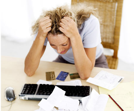 woman experiencing bankruptcy