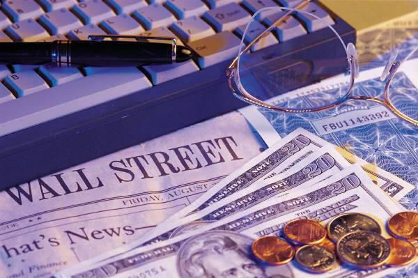 coins and newspaper